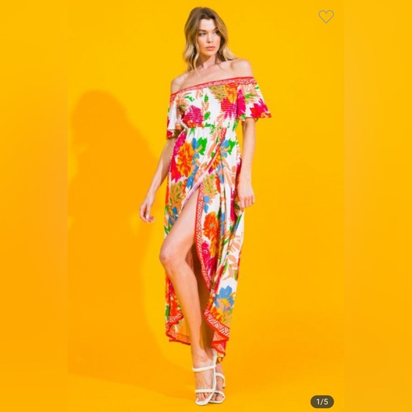 Flying Tomato Floral Off shoulder Dress - Picture 1 of 5
